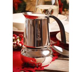 Гейзерная кофеварка KITTY Nera на 4 чашки 240 мл, стальная, нержавеющая сталь, Bialetti, фото 1