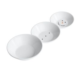 Набор тарелок «Снеговик», 3 шт., белые, фарфор, фото 1