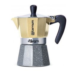 Гейзерная кофеварка Aeternum Allegra Petra Platino R, 5682, на 3 чашки, Bialetti, фото 1