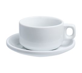 Кофейная пара Delight, 150 мл, белая, фарфор, фото 1