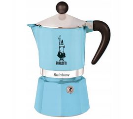 Гейзерная кофеварка Rainbow, 5042, на 3 чашки, синяя, Bialetti, фото 1