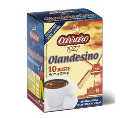 Какао растворимое в саше Cacao Olandesino, 10 шт.х25 г, Carraro, фото 1