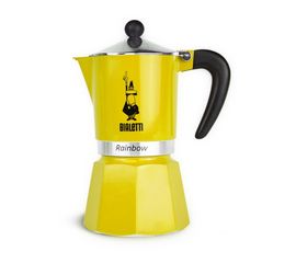 Гейзерная кофеварка Rainbow, 4982, на 3 чашки, желтая, Bialetti, фото 1