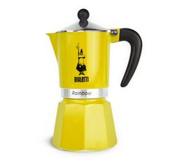 Гейзерная кофеварка Rainbow, 4983, на 6 чашек, желтая, Bialetti, фото 1