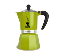 Гейзерная кофеварка Rainbow, 4972, на 3 чашки, зеленая, Bialetti, фото 1