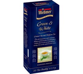 Чай пакетированный для чайника Зеленый и белый, 20х2.5 г, Messmer, фото 1