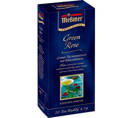 Чай зеленый пакетированный для чайника Зеленая роза, 20х3 г, Messmer, фото 1