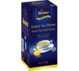 Чай зеленый пакетированный Зеленый чай лимон, 25х1.75 г, Messmer, фото 1