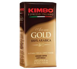 Кофе молотый Gold Arabica, 250 г, KIMBO, фото 1