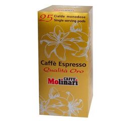 Кофе в чалдах Oro, порционный, 95% арабика/5% робуста, картонная упаковка 7г.х25шт., Molinari, фото 1