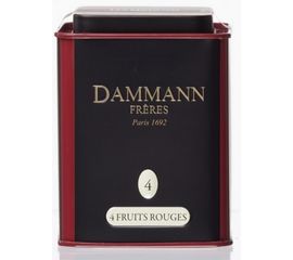 Чай черный ароматизированный №4 Четыре красных фрукта, жестяная банка 100 г, Dammann, фото 1