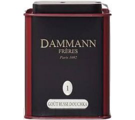 Чай черный ароматизированный №1 Русский вкус Душка, жестяная банка 100 г, Dammann, фото 1