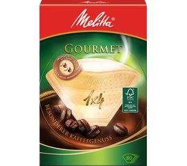 Фильтры бумажные для заваривания кофе Gourmet, 1х4/80, коричневые, Melitta, фото 1