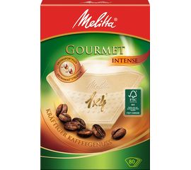 Фильтры бумажные для заваривания кофе Gourmet Intense, 1х4/80, коричневые, Melitta, фото 1