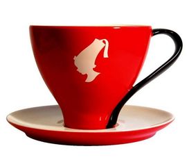 Чашка с блюдцем для капучино, 140 мл, красная, Julius Meinl, фото 1