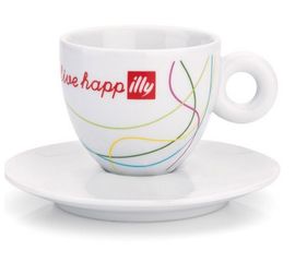 Чашка для капучино имитация, 300 мл, фарфор, Illy, фото 1