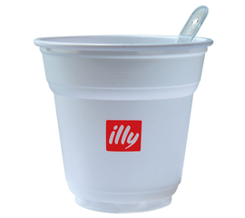 Стаканчик одноразовый, с логотипом illy, белый, Illy, фото 1