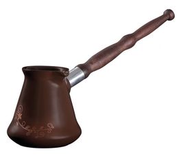 Керамическая турка с декором Ibriks, 240 мл, цвет шоколад, Ceraflame, фото 1