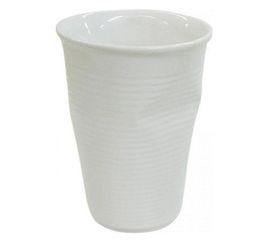 Стаканчик мятый керамический Mondo Ceram, 240 мл, белый, Ceraflame, фото 1
