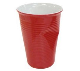 Стаканчик мятый керамический Mondo Ceram, 240 мл, красный, Ceraflame, фото 1
