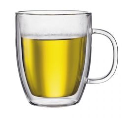 Набор термокружек Bistro, 2 шт., 480 мл, прозрачные, стекло, Bodum, фото 1