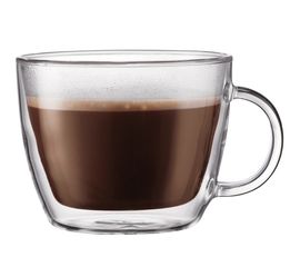 Набор термокружек Bistro, 2 шт., 450 мл, прозрачные, стекло, Bodum, фото 1