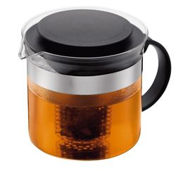 Чайник заварочный с сито-фильтром Bistro, 1 л, чёрный, стекло, Bodum, фото 1
