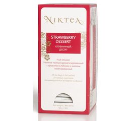 Чай фруктовый Strawberry Dessert (Клубничный Десерт), 25 пак., Niktea, фото 1