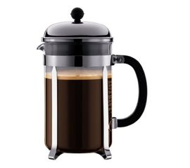 Френч-пресс Chambord, 1.5 л, черный, стекло/нержавеющая сталь, Bodum, фото 1