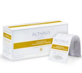 Чай травяной для чайника Rooibush Strawberry Cream (Ройбуш Клубника со Сливками), 20 пак., Grand Packs, Althaus, фото 1