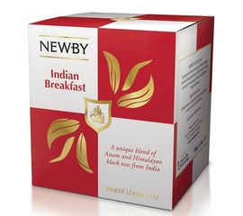 Чай черный Индийский завтрак, картонная упаковка 100 г, Newby, фото 1
