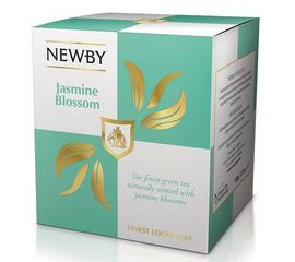 Чай зеленый Цветок жасмина, картонная упаковка 100 г, Newby, фото 1
