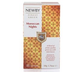 Чай зеленый Марокканские ночи, 25 пакетиков, Newby, фото 1