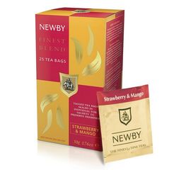 Чай черный с манго и клубникой Finest Blend, 25 пакетиков, Newby, фото 1