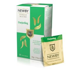 Чай черный с мускатом Darjeeling, 25 пакетиков, Newby, фото 1