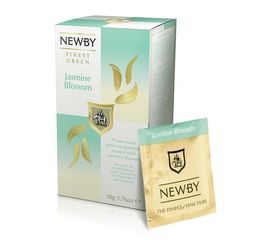 Чай зеленый с жасмином Jasmine Blossom, 25 пакетиков, Newby, фото 1