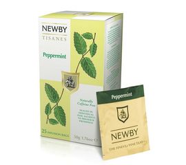 Чай травяной перечная мята, 25 пакетиков, Newby, фото 1