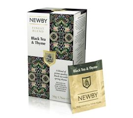 Чай черный с чабрецом Black Tea &amp; Thyme, 25 пакетиков, Newby, фото 1