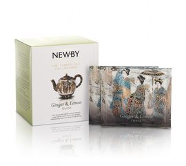 Чай травяной Имбирь с лимоном, 15 пирамидок, Newby, фото 1
