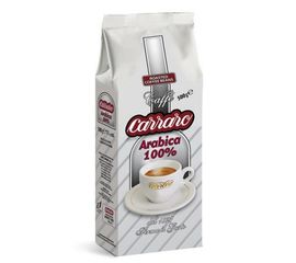 Кофе в зернах Arabica 100%, вак.уп. 500 г, Carraro, фото 1