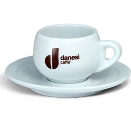 Набор чашек для капучино, 180 мл, 6 шт., белые, керамика, Danesi, фото 1