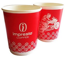 Стакан бумажный 2-хслойный одноразовый, 250 мл, Impresto, фото 1