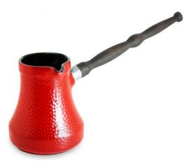Керамическая турка Ibriks Hammered, 350 мл, красная, Ceraflame, фото 1