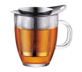 Кружка с фильтром YO-YO, 350 мл, хром, стекло, Bodum, фото 1