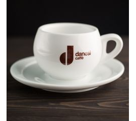 Набор чашек для латте, 300 мл, 6 шт., белые, керамика, Danesi, фото 1