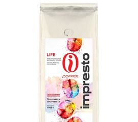 Кофе в зернах Life, 1 кг, Impresto, фото 1