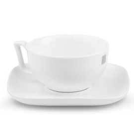 Чашка с блюдцем, 200 мл, белая, фарфор, Althaus, фото 1