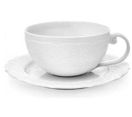 Чайная пара Emily, 250 мл, белая, фарфор, Walmer, фото 1