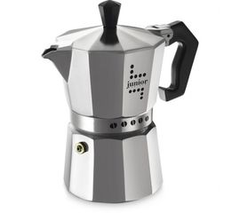Гейзерная кофеварка JUNIOR, на 9 чашек, серебристая, алюминий, Bialetti, фото 1