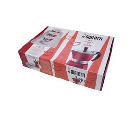 Подарочный набор: MOKA in love красная 3п.+ 3 красных стаканчика + поднос, Bialetti, фото 1